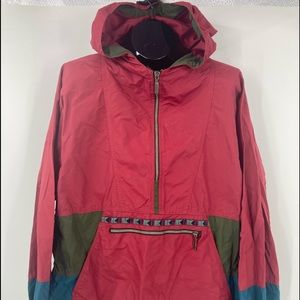 VTG 90s~L.L. Bean Colorblock Aztec Stripe 1/2 Zip Pullover Anorak USA~Mens  SZ L